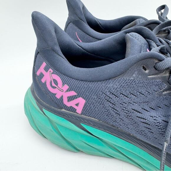 HOKA Clifton 8 Running Shoe In Outer Space Atlantis Size 7.5B Outdoor Athletic - Picture 3 of 13
